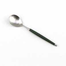 Bogen Le Bien 緞面餐具沙拉匙, 1個, 深綠色