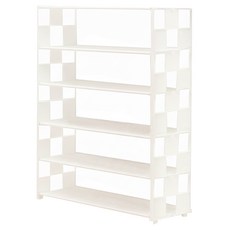 京太陽 5層簡約款網格鞋櫃, 白色, 1個