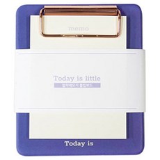 Rangcat Mall Today's 可撕式便條紙 + 迷你板夾組 100mm x 120mm, 1套, 紫羅蘭色