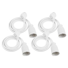 원스탑 국내생산 납작 제로갭 연장선 1구 16A, 4m, 화이트, 4개