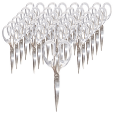 小麥購物 簡約風透明剪刀 特大號(19 x 7.2cm) 55g, 透明, 25支