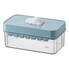 PINMOO 品沐 尖叫熊雙層按壓制冰盒, 藍色, 1個