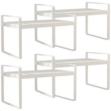 京太陽 單層簡約桌上收納書架 40*20*18cm 鋼木結構, 白架 + 白色, 4個