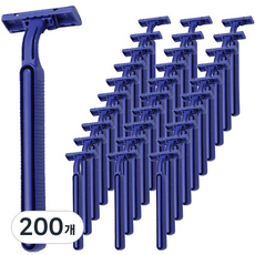 Maclife Booster 雙層2速一次性剃須刀藍色, 200個, 1入