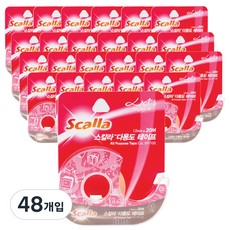 스칼라 다용도 테이프 12mm x 20m, G1220D, 48개입