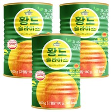 녹색상회 황도 슬라이스, 400g, 3개