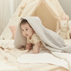 EMONG 3層竹纖維嬰兒蓋毯, 灰色