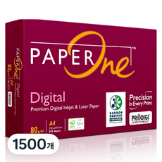 페이퍼원 디지털 복사용지 80g, A4, 1500개