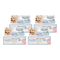 Baan 貝恩 嬰兒修護唇膏, 維他命E, 荷荷巴油, 蓖麻油, 英國原料進口, 原味, 4.5g, 4支