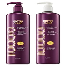 엘라스틴 비오틴클리닉 모근 강화 샴푸 1L + 컨디셔너 1L 싱그러운향, 1개