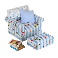 아트조이 DIY 미니어처 홈퍼니싱 One Seat Sofa Set, 혼합 색상, 1세트