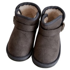 BabyZZam 兒童皮帶毛靴