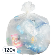 베로나 배접 분리수거 쓰레기봉투 유백, 40L, 120개