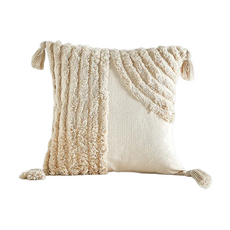 KUIBAO 快豹生活 Bohemian波西米亞簇絨流蘇抱枕 僅有皮套