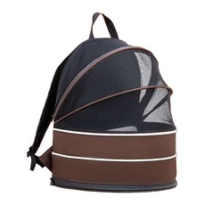 摩達客 可拉展旅行寵物透氣帳篷雙肩背包, 咖啡色, 1個