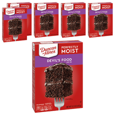 Duncan Hines 魔鬼蛋糕粉 Perfectly Moist Devil's Food Cake Mix, 432g, 6盒