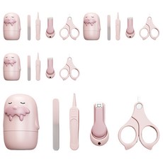 잇곰 바다사자 유아 손톱깎이 4종 세트, 핑크, 4세트
