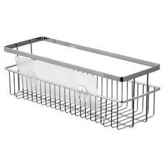comet 黏貼式浴室置物架, 銀色, 1個