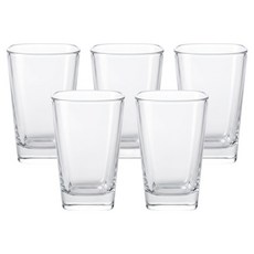 리빙메이트 PC 안깨지는 사각컵 360ml, 투명, 5개 투명, 5개