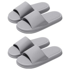 EVER HOUSE 防滑家用室內拖鞋, 2個, 灰色