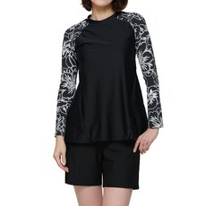 ILIKAI 女款雪絨花A字長袖防磨衣 + 短褲套裝