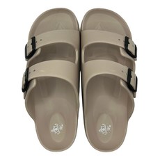 崧訣雙帶室外拖ma091-女 雙帶設計穩固支撐 輕盈舒適室內室外皆宜, 1入, 卡其, 24