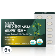 MSM&維他命D錠 48g, 60片, 6個