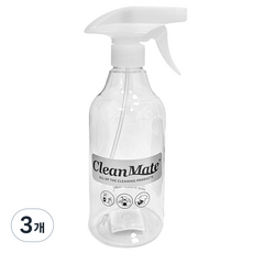 크린메이트 클리어 분무기 500ml, 투명, 3개