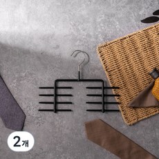 MAWA 衣物領帶架, 黑色, 2個