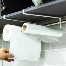 깨비다 클립형 키친타올 걸이, 화이트, 2개