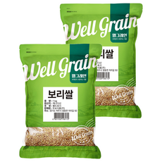 두보식품 웰그레인 캐나다산 보리쌀, 1kg, 2개