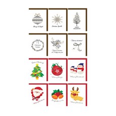 Hallmark 聖誕節吊牌卡12款組合, 混色, 1套