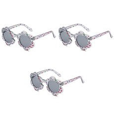 Allode 迷你向日葵配件眼鏡, TYPE11透明花朵A, 3個