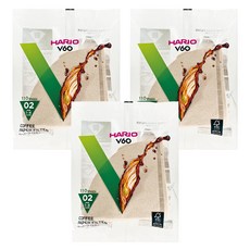 HARIO 好璃奧 V60 原色濾紙 02, 110張, 3包
