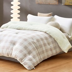 J-bedtime 床寢時光 抗寒保暖羊羔絨針織加厚暖暖被 U9762L, 卡布奇諾