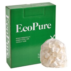 Ecopure 背貼式分類垃圾袋 乳白色 100入, 1個, 80L