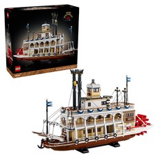 LEGO 21356 IDEAS 河上汽船 River Steamboat, 1盒, 白色 + 咖啡色