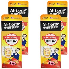 Schiff AIRBORNE 愛維寶 發泡錠, 富含10種維生素C, 10錠, 4盒