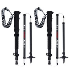Dvex Caliburn Pro 5折疊式登山杖5段式 2支+收納袋 2入組, 混合顏色