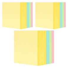 deLi 得力 4色自黏便條紙 黃色 300p + 綠色 100p + 藍色 100p + 粉紅色 100p 套裝, 3套, 混合顏色