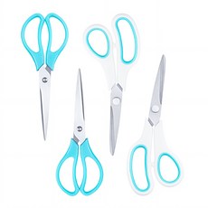 Tamsaa 辦公用剪刀 2款 x 2入 組, 1套, 白色,藍色