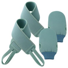 비타벨로 고급 때밀이 장갑 1p + 등때밀이 타월 1p 세트, 그린, 2세트