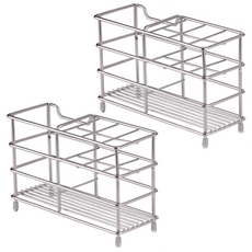 小麥購物 G461 不鏽鋼牙刷架 六格款 小 159g, 2個, 銀色