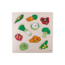 Educo 抓手拼圖 鑲嵌板蔬菜, 10片, 1組