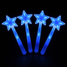 PARTYSHOW LED星星棒, 藍色, 4個