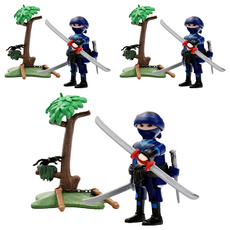 Playmobil 摩比人 忍者公仔 71481, 3個