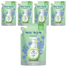 아이깨끗해 항균 폼 핸드솝 리필형 청포도, 450ml, 5개