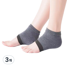 스테디얼 배색 뒷꿈치 갈라짐 케어 반양말 다크멜란지, 30g, 3개, 2개입