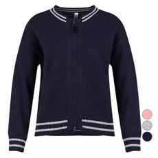 luxgolf 女款鏤空拉鍊防風針織外套 LB4W818W