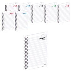 위드나 PP 英文筆記本 80-0078, 隨機出貨, 8個